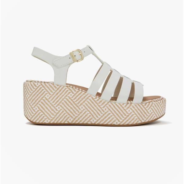 FitFlop FitFlop PLATFFORMS GRAPHIC Womens Ankle Strap Sandals Urban White