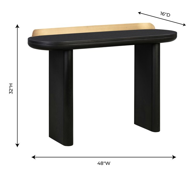 Furniture Edit Braden Black Desk Console Table