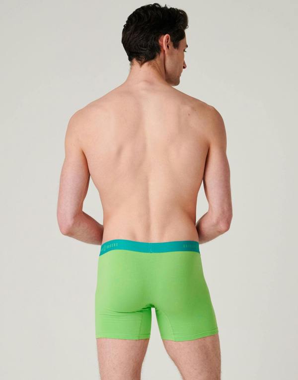 British Boxers Men's Cotton Stretch Trunks – Lime Spritz