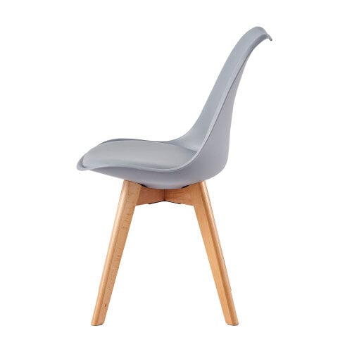 Set of 4 Dining Chairs with Solid Wooden Legs and Seat Cushion Pads Eva