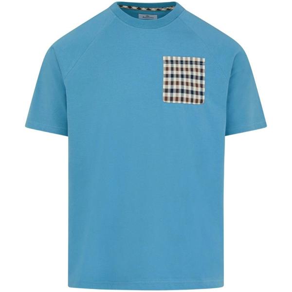 Aquascutum Active RAGLAN POCKET T-SHIRT AA_B006_TS006 18 Avio (BLUE) T-Shirt Mens M