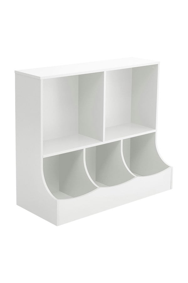 Living and Home 80cm H Double Layer Open Toy Clothing and Bookcase Management Cabinet