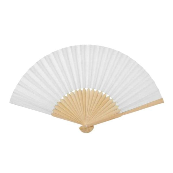 MidOcean Fanny Bamboo Handheld Fan - White - 