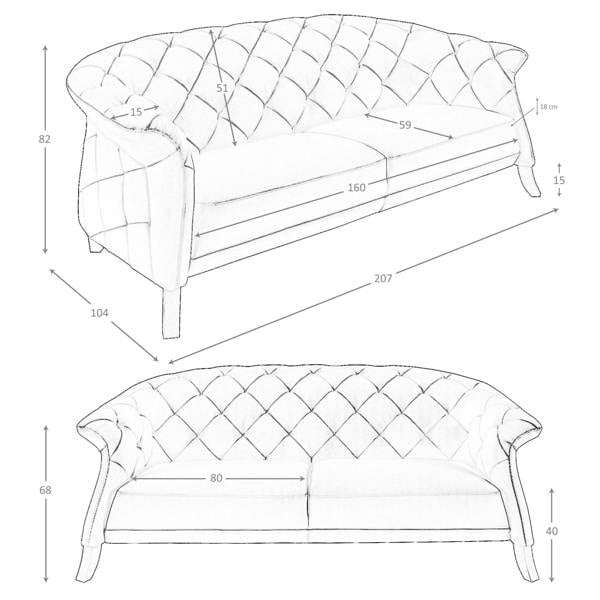 Angel Cerdá Chester sofa in grey leather 6187/6188