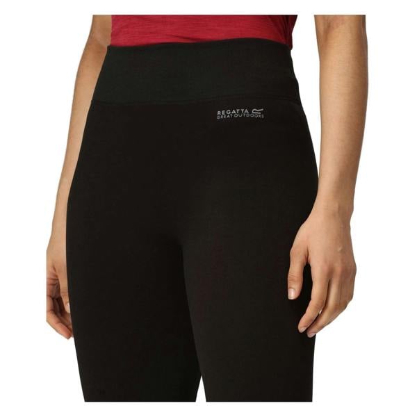 Regatta Womens/Ladies Stretch Thermal Leggings - Black - 