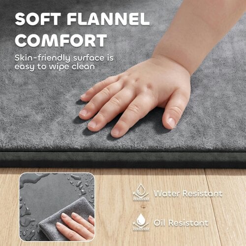 AIYAPLAY Baby Play Mat, 3CM Thick Foam Playmat Rug, 127 x 127 cm, Dark Grey