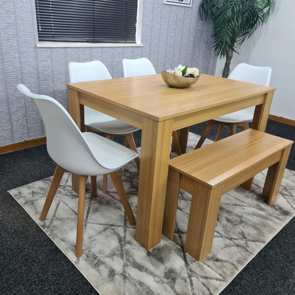 Kosy Koala Dining Table Set with 4 Chairs Dining Room and Kitchen table set of 4, and Bench