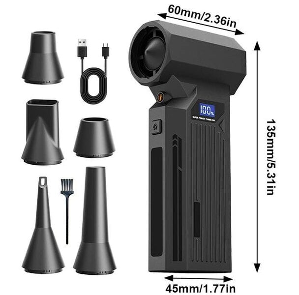 Havendro Super Powered Mini Turbo Jet Fan Air Blower Vacuum Powered Dry Cleaner Duster