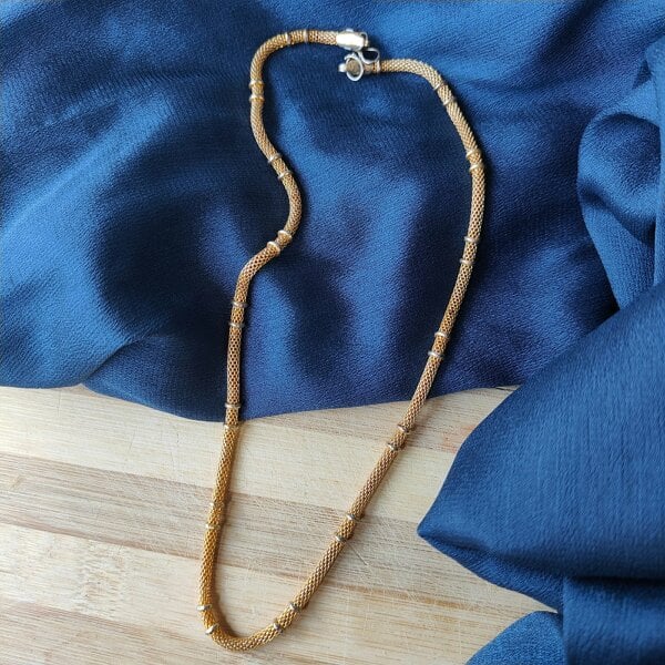 The Colourful Aura Gold Cuban Link Thick Gourmet Chain Necklace
