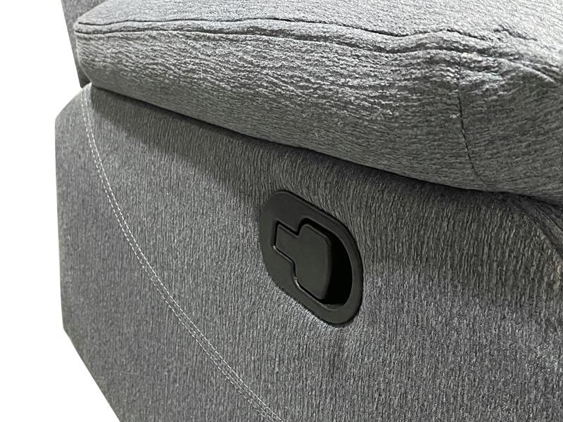 DS Living Sorento Recline Right Hand Corner 3 Seater Fabric Sofa in Grey or Cream