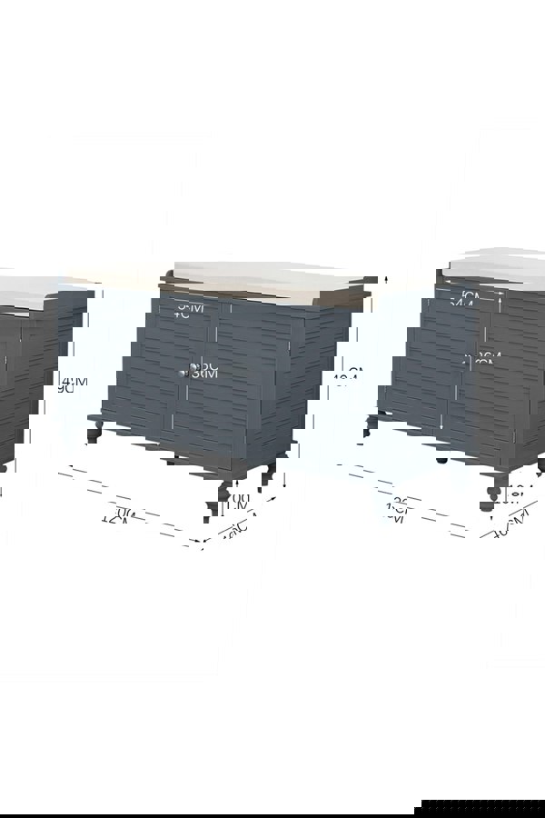 Living and Home Shoe Cabinet Storage Bench with Linen Cushion