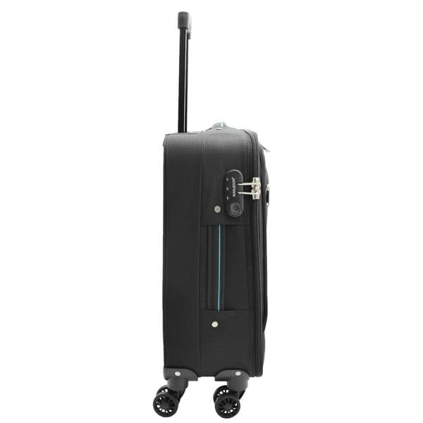Snowball Lightweight Soft Cabin Suitcase 4 Wheel Luggage Travel