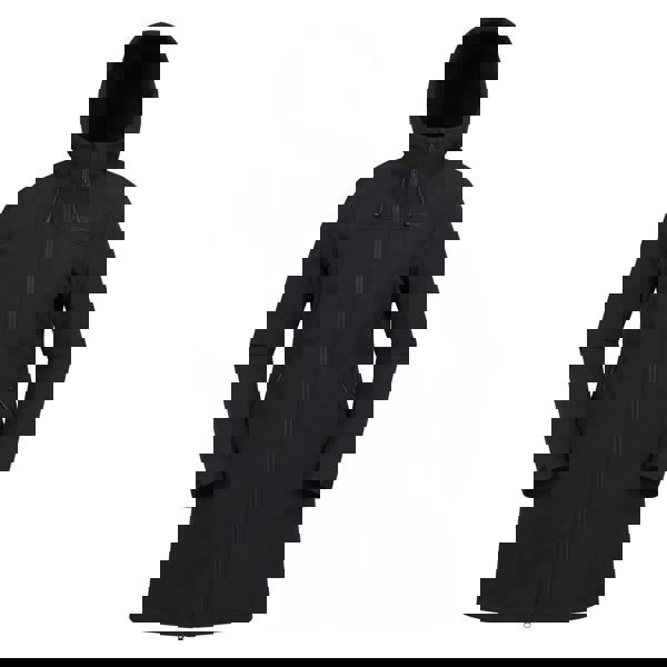 Mountain Warehouse Womens/Ladies Fern Longline Soft Shell Jacket - Black