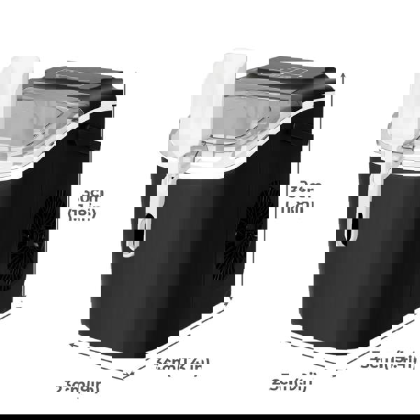 Spector Ice Maker Machine Countertop 12Kg in 24Hrs 9 Cubes Ready in 6-12Mins