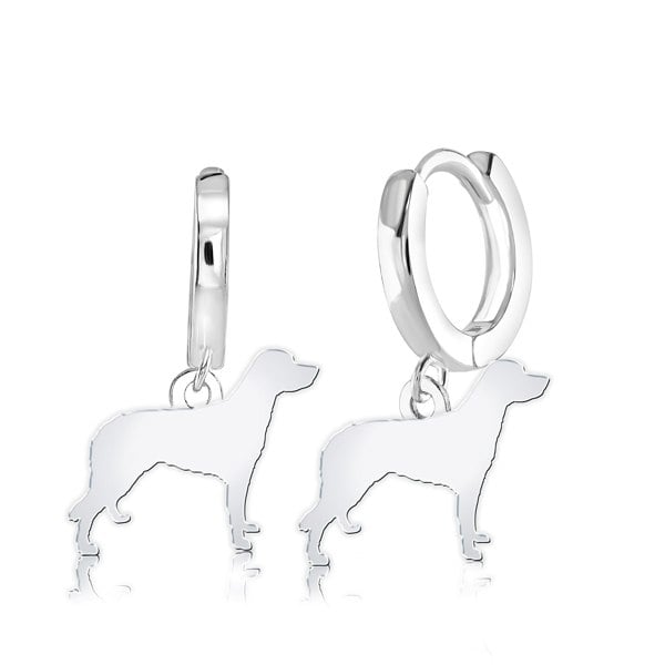 Mylee London Large Munsterlander Silhouette Silver Earrings