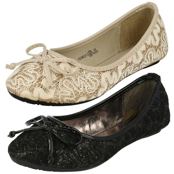 Cutie Girls Cutie Lace Detailing Ballerina Flats