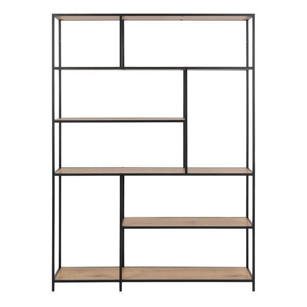 Furniture To Go Seaford  Bookcase 5 Shelves in Black and Oak