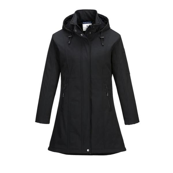 Carla Women's Hooded Softshell Jacket (3L) Portwest