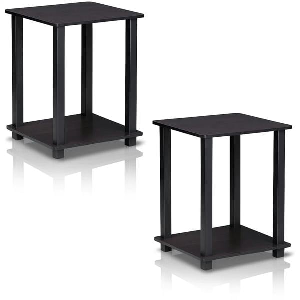 WALPLUS Modern Furniture Piece for Stylish and Functional Home Use | 12127DWN Simplistic End Table, Set of Two, Dark Walnut