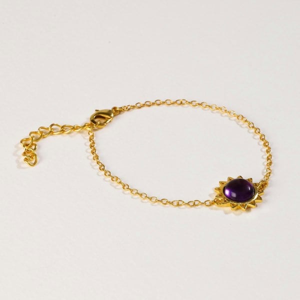 Stellar Elegance - Chakra Bracelet Purple Amethyst - Lila Rasa