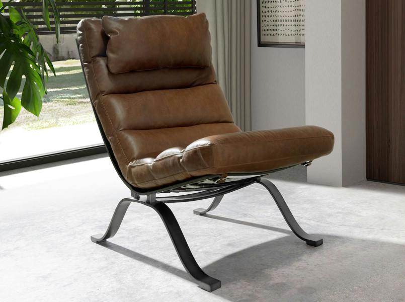 Angel Cerdá Dark Brown Leather Armchair 5161
