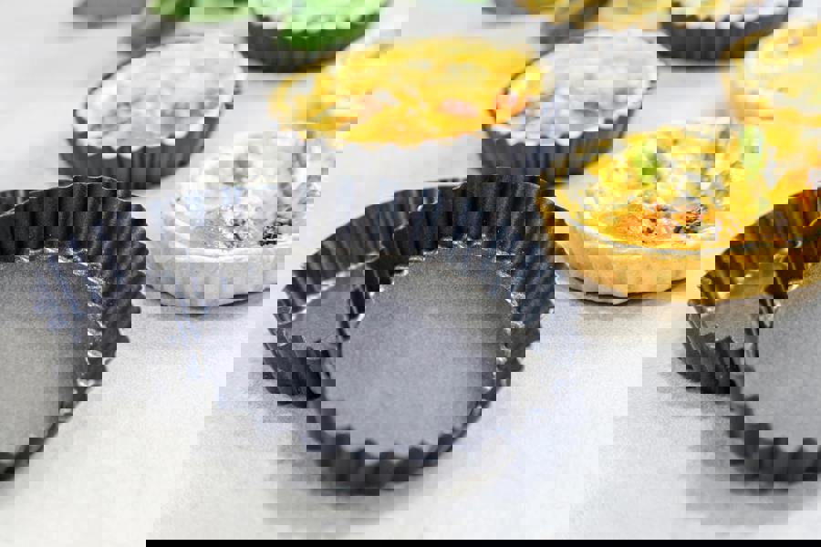 KitchenCraft Set of Four Non-Stick Mini Fluted Flan Tins