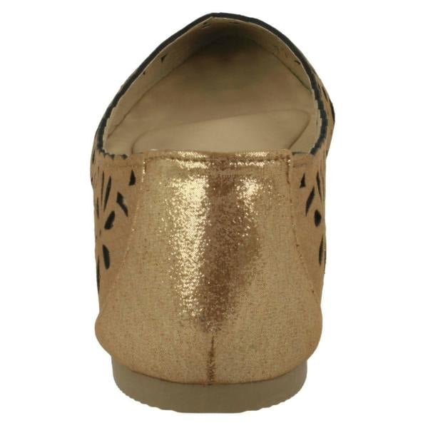 Spot On Ladies Spot On Flower Cut Out Ballerinas F80390