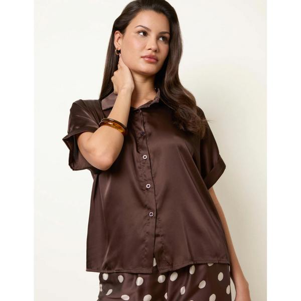 Blue Vanilla Tie Shirt Polka Dot Trouser Set