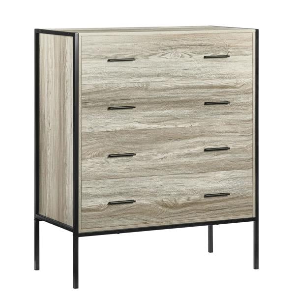 Vida Designs Brooklyn 4 Drawer Chest, Dark Wood