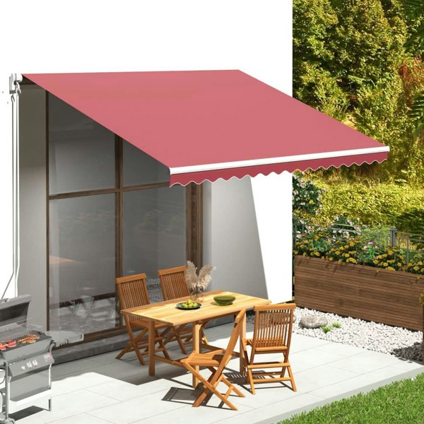 Berkfield Replacement Fabric for Awning Burgundy Red 4x3 m
