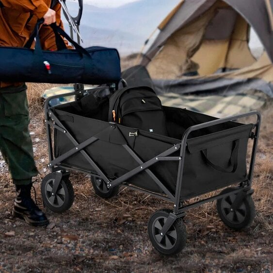 Neo Foldable Collapsible Garden Festival Cart - Black