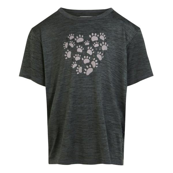 Regatta Childrens/Kids Alvardo VIII Paw Print Marl T-Shirt - Seal Grey - 