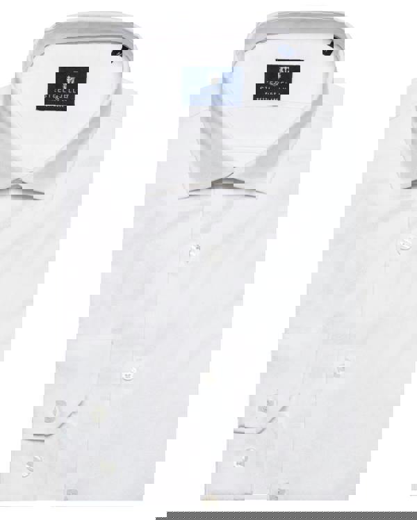 Steel & Jelly Printed White Floral Long Sleeve Smart Shirt