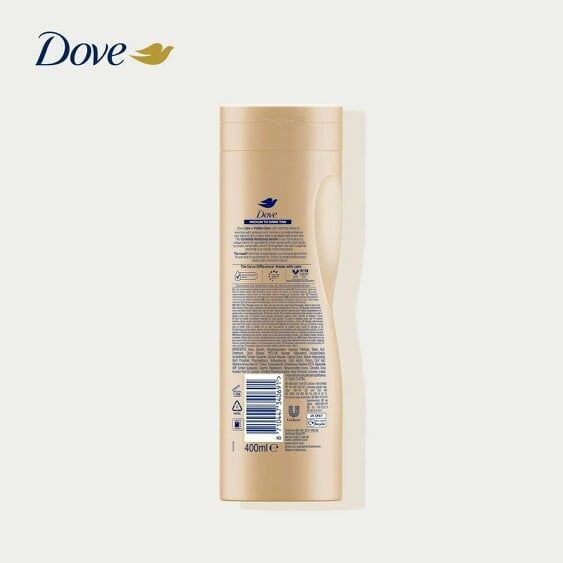 Dove Visible Glow Self-Tan Lotion Nourishing Care For Medium to Dark Skin, 400ml