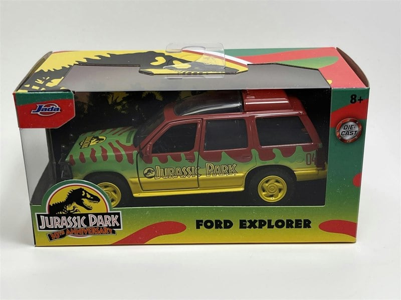 a toy car in a box