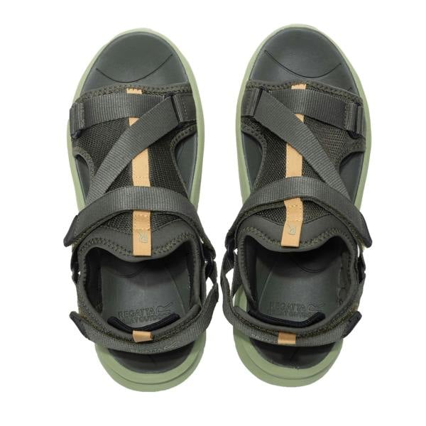 Regatta Mens Lito Sandals - Dark Khaki/Wood Brown - 