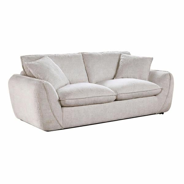 Furnishings For Less Berti Beige or Grey Fabric Sofa Suite