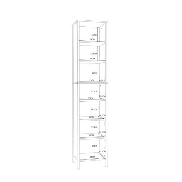 Furniture To Go Ipsarion High Cupboard with 2 Doors & Silver Handles in White