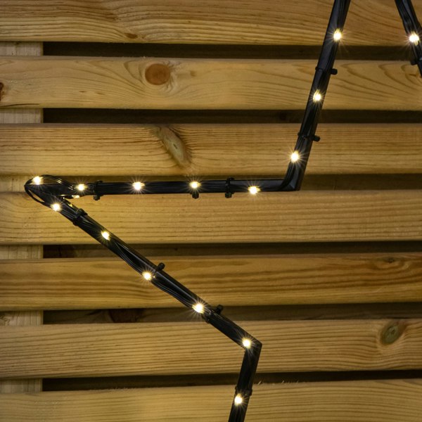 Samuel Alexander 60cm Light up Dewdrop Metal Christmas Star with Garden Stake & Warm White LEDs