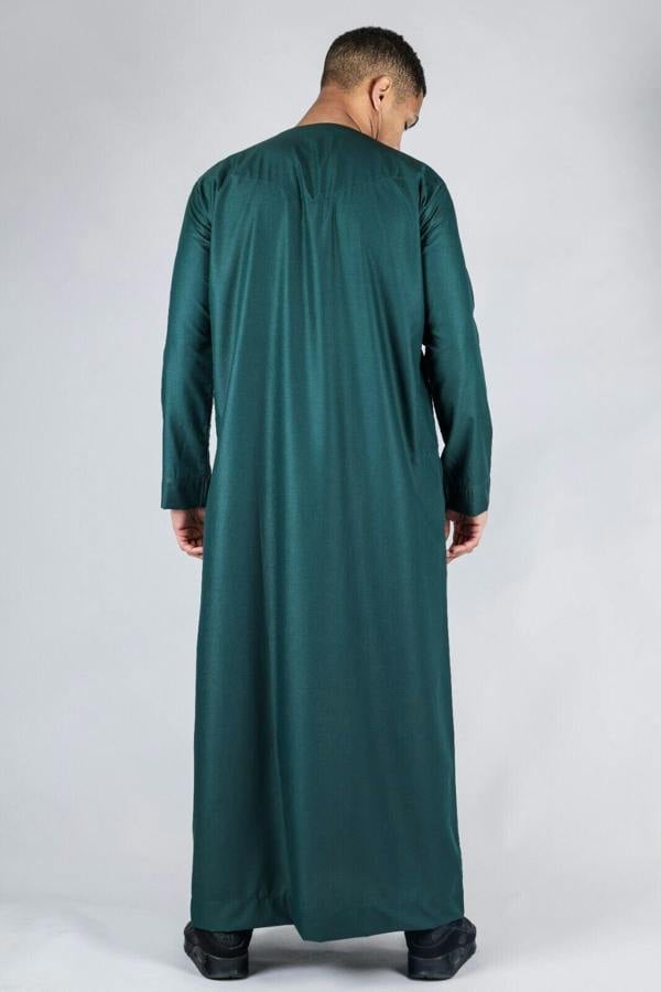 Infinity Leather Men's Thobe Emirati Islamic Jubba Robe Eid Tassel Regular Fit