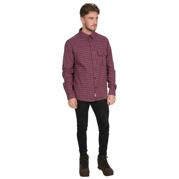 Trespass Mens Snypr Plaid Regular Shirt - Red - 