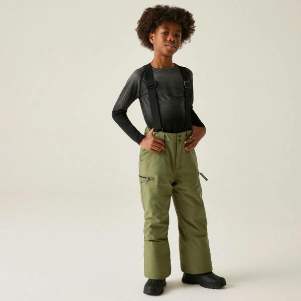 Dare 2B Childrens/Kids Pow III Insulated Ski Trousers - Martini Olive - 