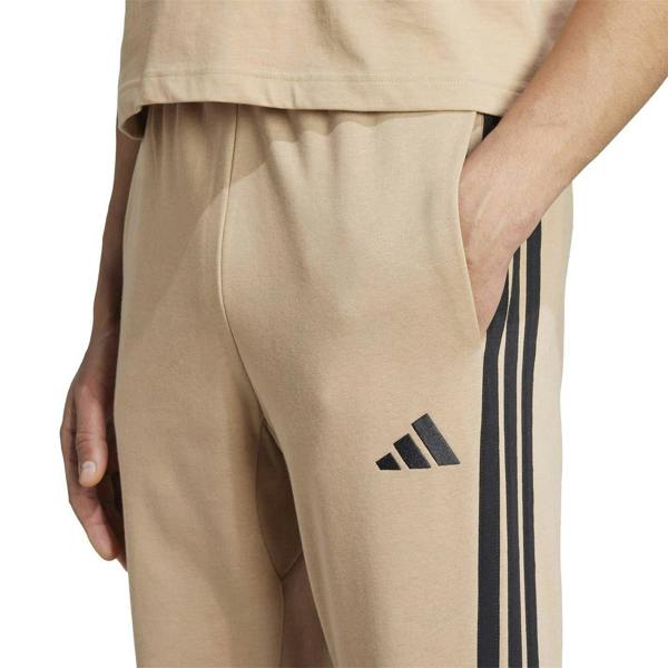 Adidas Mens Essentials Stripe Tapered Joggers - Sandstone - 