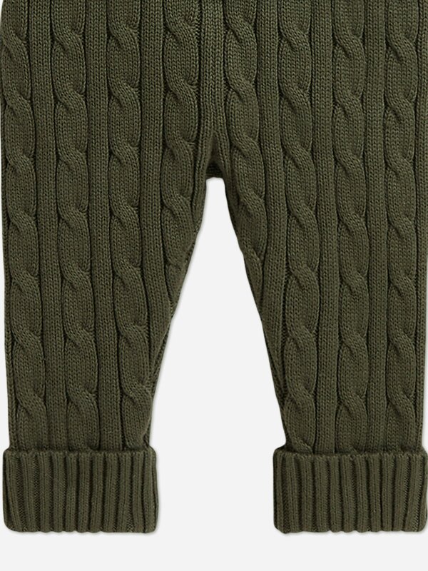 Ralph Lauren Kids Ralph Lauren Baby Boys Cable Knit Trouser Set in Green