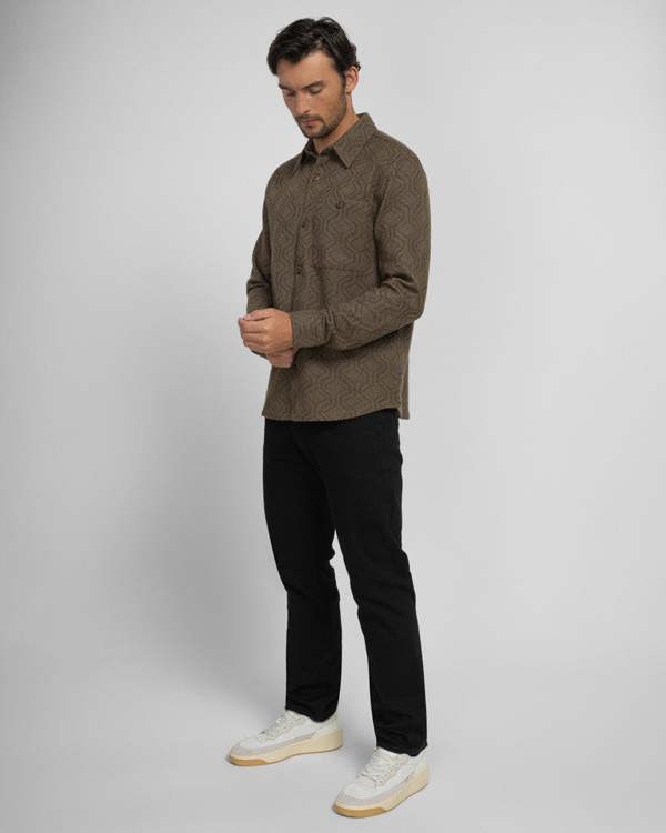 Steel & Jelly Men’s Bunbury Geo Jacquard Long Sleeve Shirt