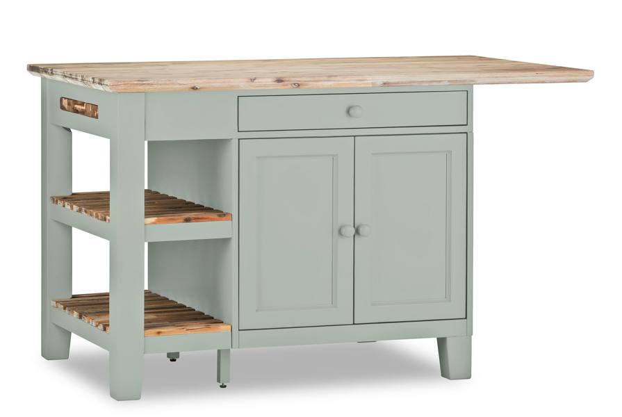 Statement Furniture Florence Kitchen Island with Cupboard and Shelves