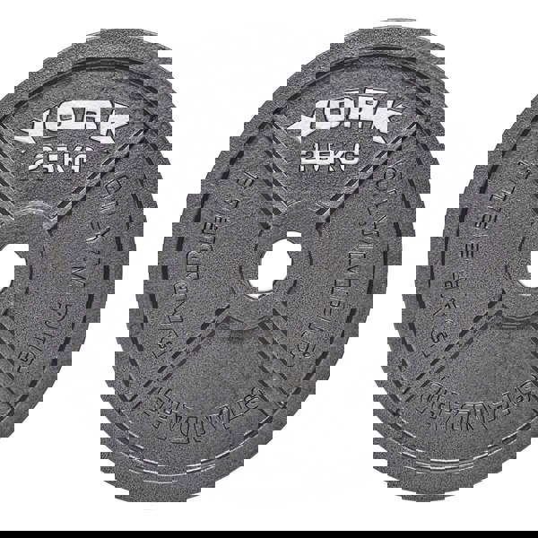 York 25kg Olympic Hammertone Cast Iron Weight Plate