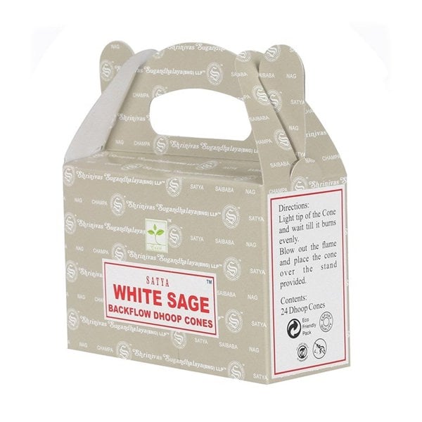 Serano Set of 6 Packets of Satya White Sage Backflow Dhoop Cones