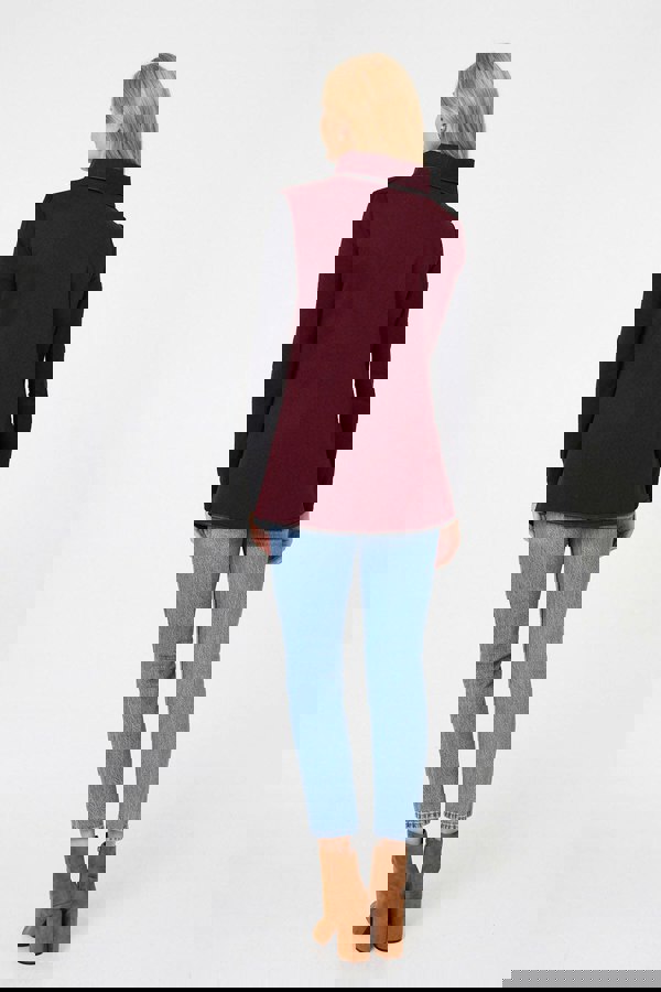 Red | Asymmetric Buckle Detail Wrap Jacket
