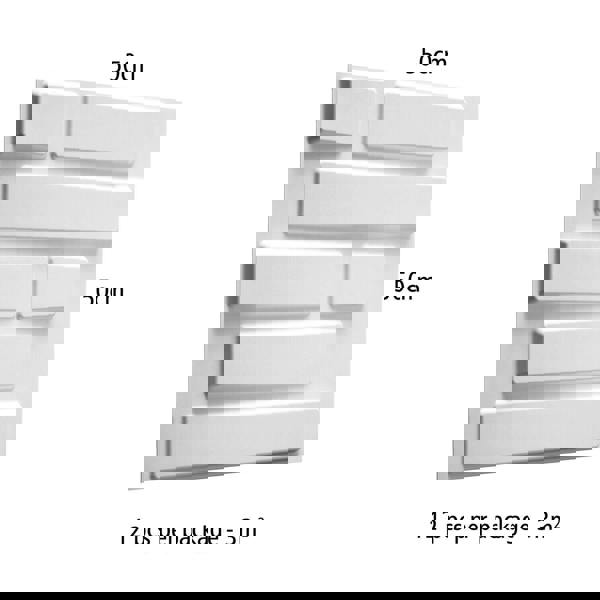 W3DP0002 - GA-WA02 Bricks Eco Friendly 3D Wall Panels Decorative Tiles - 50x50 cm - 12 Boards (for 3 sqm2)